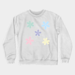 Abstract Flowers - Pastel Rainbow Crewneck Sweatshirt